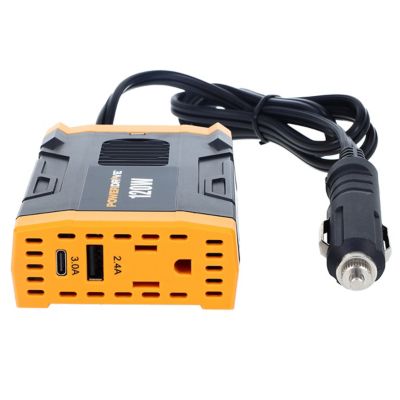 Image showing  120 Watt Power Inverter Slim 12V Dc to 110V Ac with Outlet and 2 Usb Ports