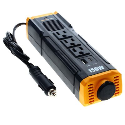 Image showing  150W Car Power Inverter with 3 Charger Outlets and Dual USB Ports, 12VDC to 110VAC
