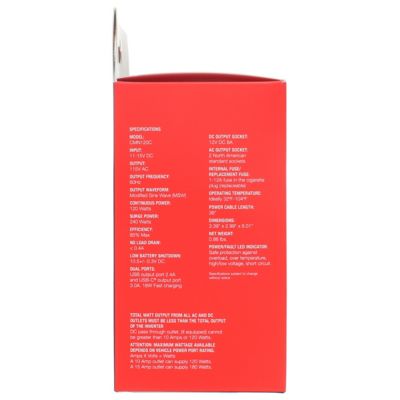 Image showing 6 th Cummins 120W Cupholder Power Inverter with Dual AC Outlets DC to Ac Inverter