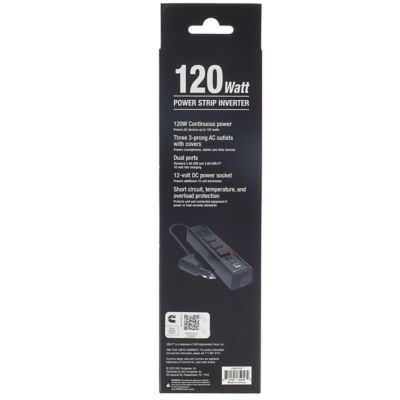 Image showing 6 th Cummins 120 Watt Portable Power Strip Inverter for Vehicle DC to AC Power 3 ft. Cable