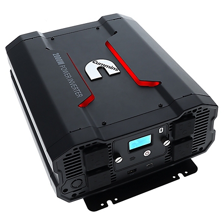 Cummins 2000 Watt Power Inverter Modified Sine Wave Truck Inverter 12V to 110 Volts Four Ac Outlets Two Usb Ports