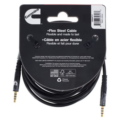 Image showing  Aux to Aux Cable for Audio Connect with Wrap Attachment 3.5Mm Male to Male - 8 ft.