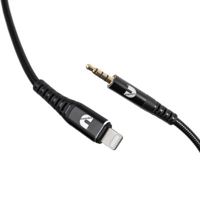 Cummins Lightning(R) to 3.5Mm Aux Plug Male Braided Flex Cable for Mobile to Audio 4 ft.
