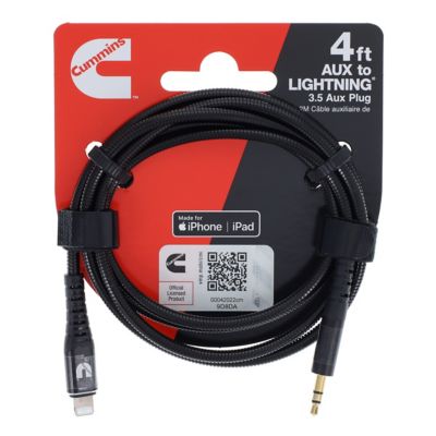 Image showing  Lightning(R) to 3.5Mm Aux Plug Male Braided Flex Cable for Mobile to Audio 4 ft.