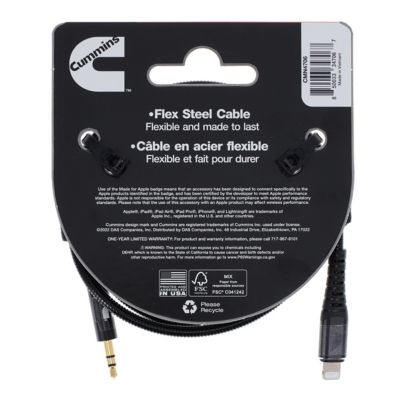 Image showing  Lightning(R) to 3.5Mm Aux Plug Male Braided Flex Cable for Mobile to Audio 4 ft.