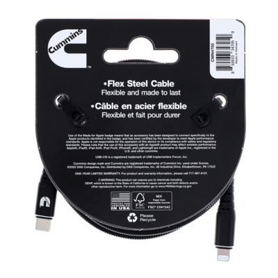 Image showing  Lightning(R) to Type C(R) USB Braided Flex Cable and Wrap Attachment 4 ft.