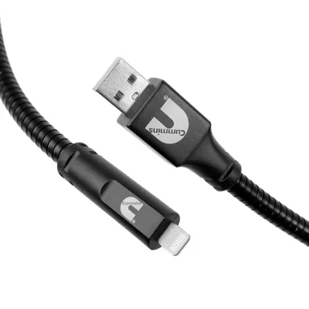 Cummins Lightning(R) to USB A Charging Cable for iPhone Mfi Certified Plus Organizer 4 ft - Black Cell Phone Accessories