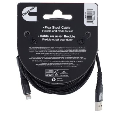 Image showing  Lightning(R) to USB Cable Mfi-Certified Compatible with Most Apple(R) Devices Plus Wrap Attachment 8 ft.