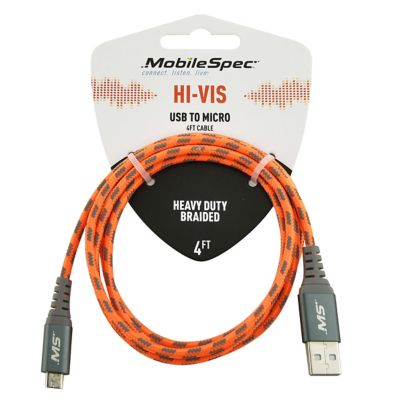 Image showing  Hivis 4 ft. Micro Cable Orange