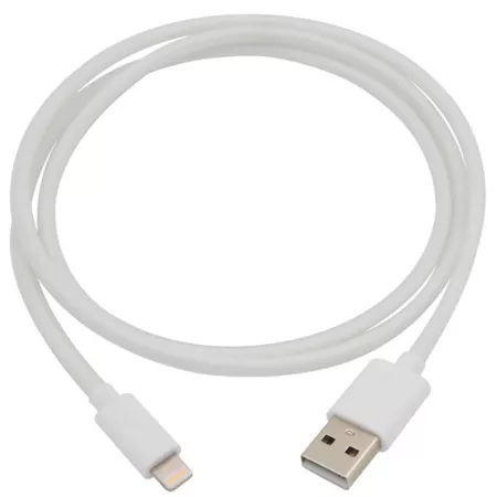 MobileSpec Mobile Spec 4 ft Lightning(R) to USB Cable 4 ft Charging Cable for iPhone iPad iPod and More - White Cell Phone Accessories