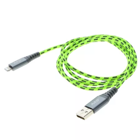 MobileSpec Hivis 4ft Lightning to USB-A Cable - Yellow Charging Cord - 4ft Cell Phone Accessories