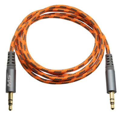 MobileSpec Hi-Vis Orange 4 ft. Auxiliary Cable