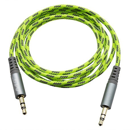 MobileSpec Hi-Vis Yellow 4 ft. Auxiliary Cable - Tangle-Free 3.5Mm Audio Cable