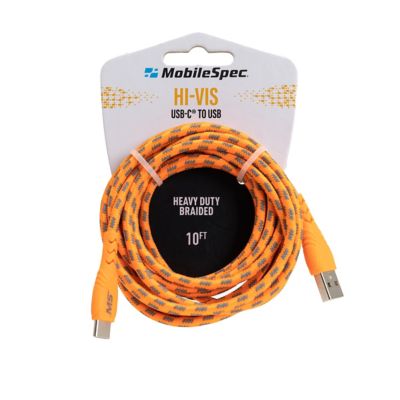Image showing  MS 10 Hi Vis USB C to A Cable, Orange