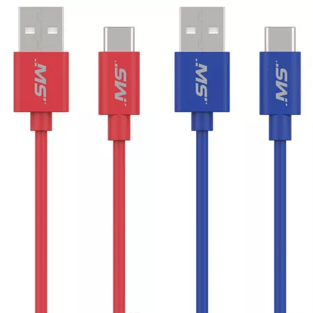 MobileSpec Ms USB C to USB Cable 4 ft Blue/Red Cell Phone Accessories