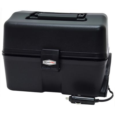 RoadPro 12V Portable Electric Lunchbox Stove, Heating Lunch Box Oven for Truck and Travel Black