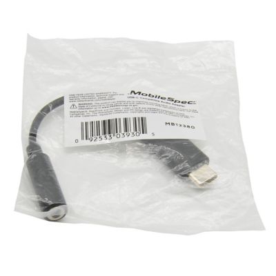 Image showing  USB-C to 3.5mm Connector Cable, Black