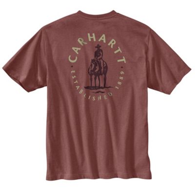 Carhartt Montana Relaxed Fit Heavyweight Short-Sleeve Pocket Cowboy Graphic T-Shirt, 106591