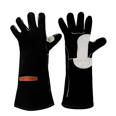 Image showing  Heat and Fire Resistant Leather Forge Mig Welding Gloves, Up to 572 deg. F