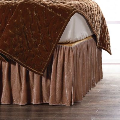 HiEnd Accents Stella Faux Silk Velvet Bed Skirt, 1 Piece