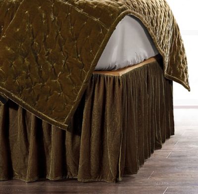 Image showing  Stella Faux Silk Velvet Bed Skirt, 1 pc.
