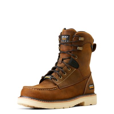 Ariat Men's Rebar Lift Waterproof Soft Toe Work Boots, 8 in.