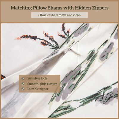 Image showing  Ranch Life Reversible Cream Green Cotton Comforter Set, Horse Longhorn Western Print Bedding