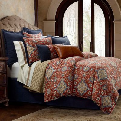 HiEnd Accents Melinda Washed Linen Comforter Set, 3 Piece