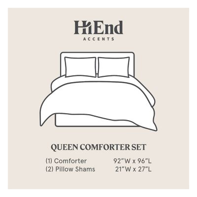 Image showing 5 th HiEnd Accents Melinda Washed Linen Comforter Set, 3 pc.