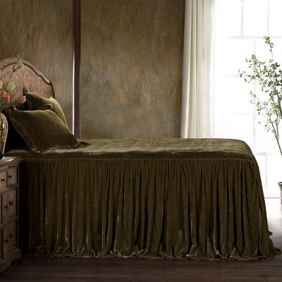 HiEnd Accents Stella Faux Silk Velvet Bedspread Set, 3 Piece