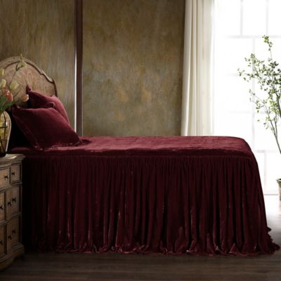 Image showing  Stella Faux Silk Velvet Bedspread Set, 3 pc.