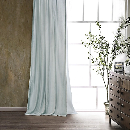 HiEnd Accents Stella Faux Silk Velvet Curtain, 48 in. x 108 in., 1 Piece