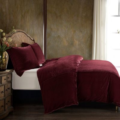 Image showing 1 th HiEnd Accents Stella Faux Silk Velvet Duvet Cover Set, 3 pc.