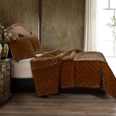 Image showing  Stella Faux Silk Velvet Quilt Set, 3 pc.