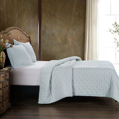 Image showing  Stella Faux Silk Velvet Quilt Set, 3 pc.