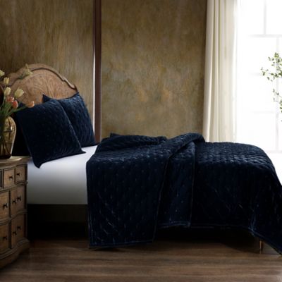 Image showing  Stella Faux Silk Velvet Quilt Set, 3 pc.