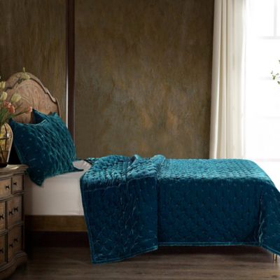 Image showing  Stella Faux Silk Velvet Quilt Set, 3 pc.