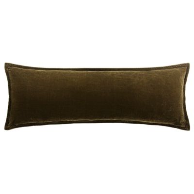 HiEnd Accents Stella Faux Silk Velvet Long Lumbar Pillow, 14 in. x 42 in., 1 Piece