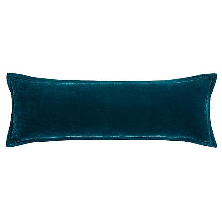 HiEnd Accents Stella Faux Silk Velvet Long Lumbar Pillow, 14 in. x 42 in., 1 Piece