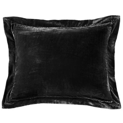 Image showing  Stella Faux Silk Velvet Flanged Dutch Euro Pillow, 27 in. x 39 in., 1 Piece