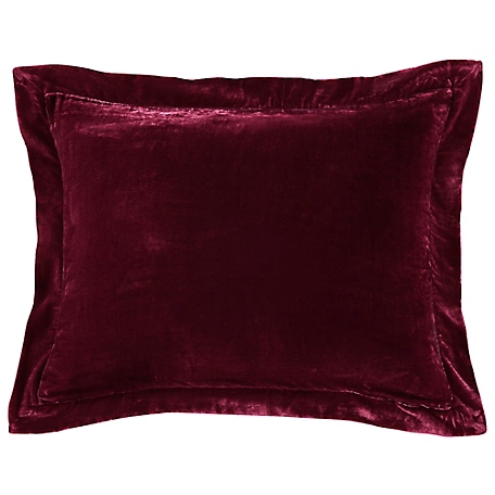 HiEnd Accents Stella Faux Silk Velvet Flanged Dutch Euro Pillow, 27 in. x 39 in., 1 Piece