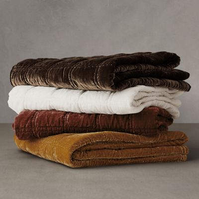 Image showing  Stella Faux Silk Velvet Double Box Stitch Throw, 50 x 60in., 1 pc.