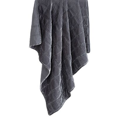 Image showing 1 th HiEnd Accents Stella Faux Silk Velvet Double Box Stitch Throw, 50 x 60in., 1 pc.