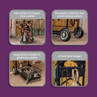 Image showing  2-Tier Rolling Saddle Rack