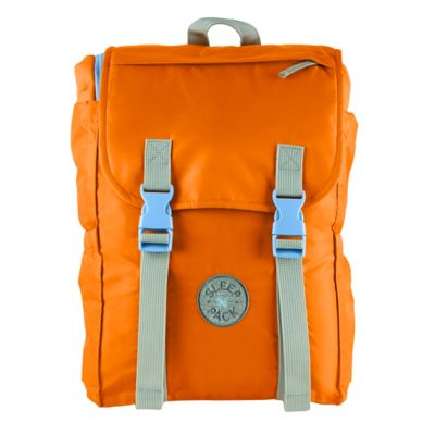 Image showing  Sleep-N-Pack: Packable Sleeping Bag, Little Kid 3-6 yrs - Tangelo/Glow-In-The-Dark Dinosaurs