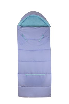 Image showing  Sleep-n-Pack: Packable Sleeping Bag, Big Kid 7-12+ yrs - Violet Dream/ClearWater Sherpa Lined