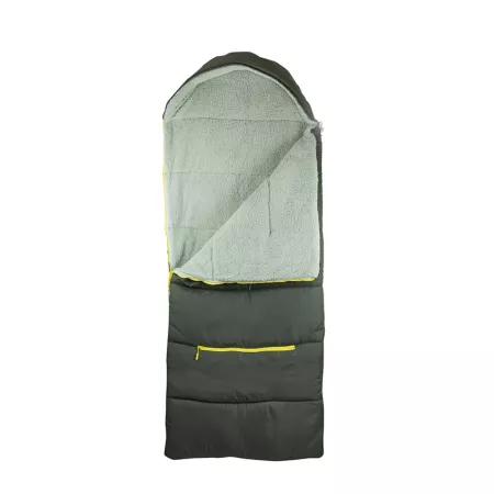 mimish Sleep-n-pack: Packable Sleeping Bag Large Kids Ages 7-12+ - Charcoal/Marshmallow Sherpa Sleeping Bags