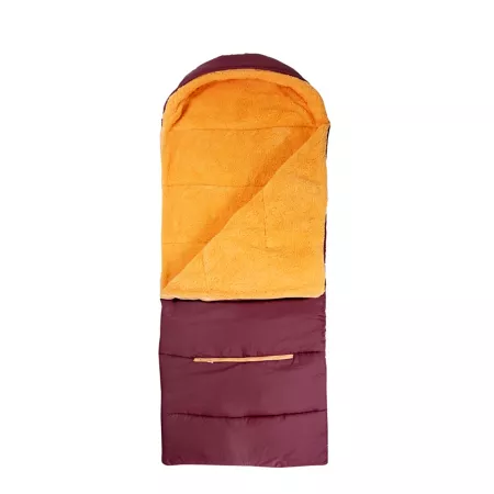 mimish Sleep-n-pack: Packable Sleeping Bag Large Kids Ages 7-12+ - WinterBerry/Goldenrod Sherpa Sleeping Bags