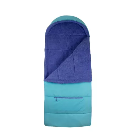 mimish Sleep-n-pack: Packable Sleeping Bag Large Kids Ages 7-12+ - ClearWater/Violet Dream Sherpa Sleeping Bags