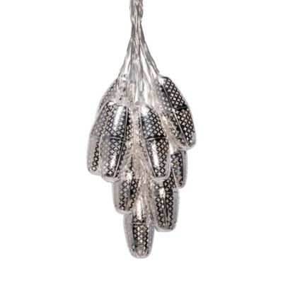 Image showing 7 th Allsop Home & Garden 15 ft. 10-Light Outdoor Metallic Marrakesh Star Solar String Lights